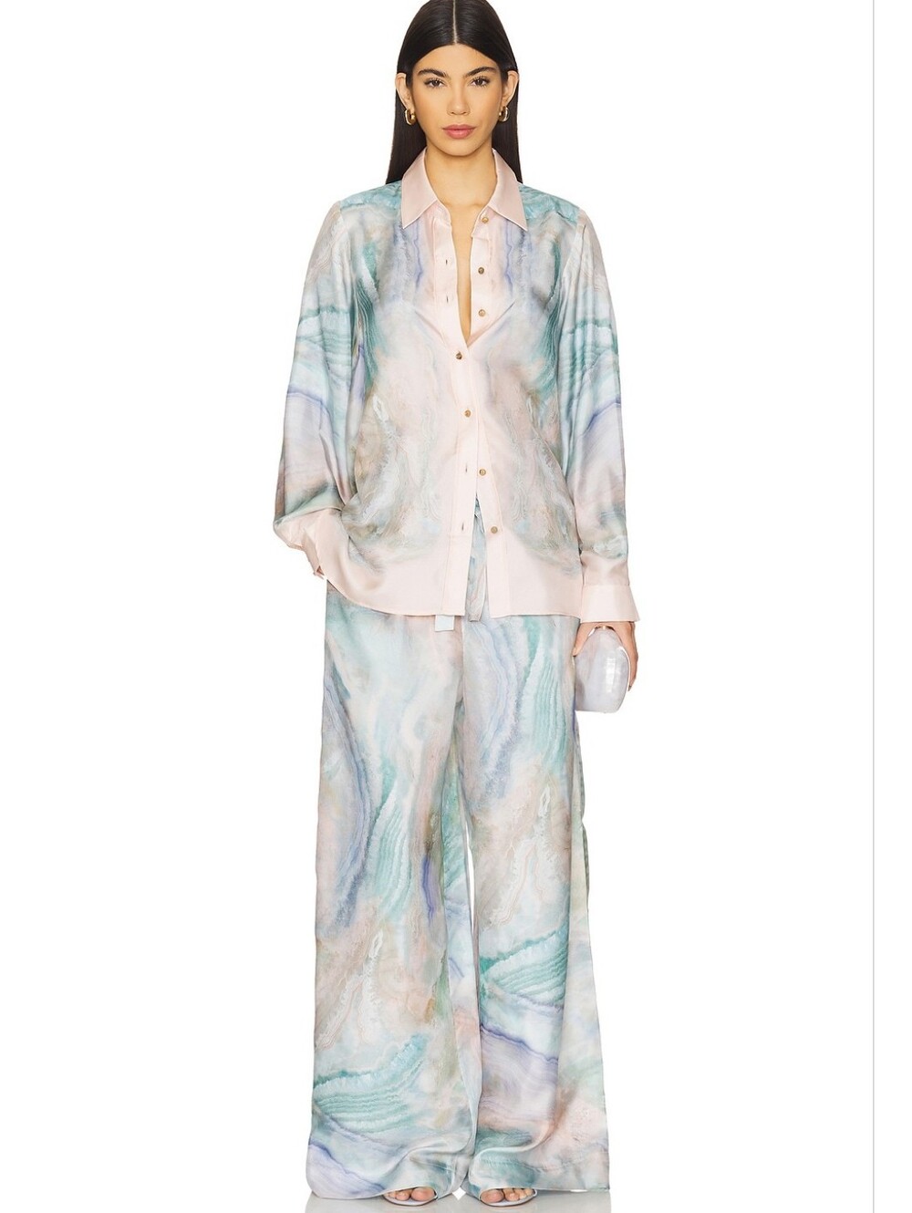 Zimmermann Wide-Leg Illuminate Track Silk Pants